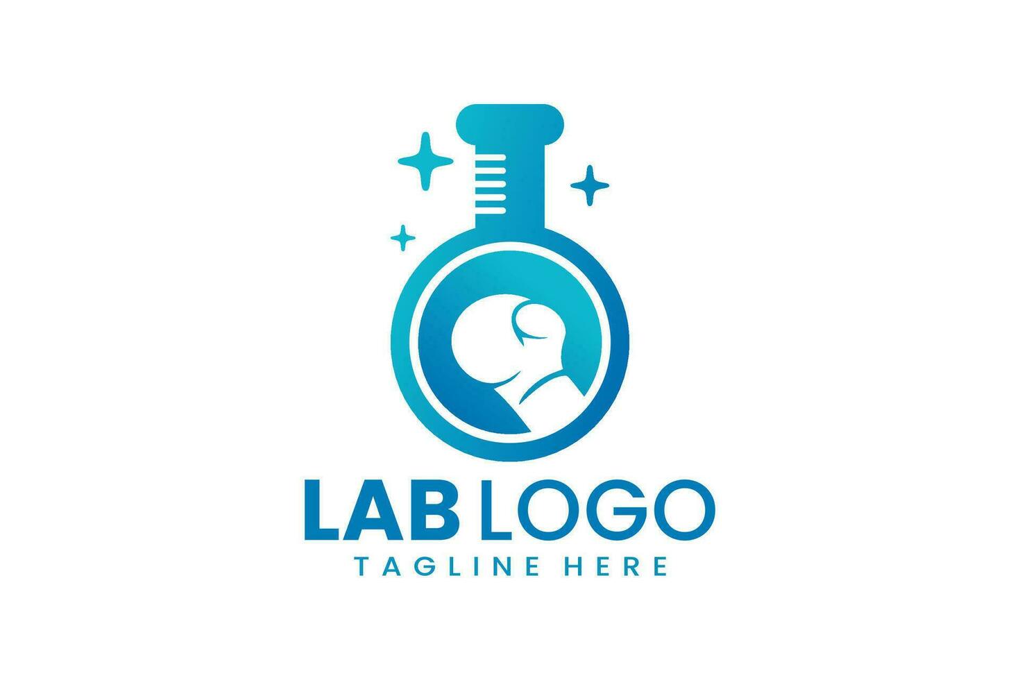 Flat modern simple laboratory logo template icon symbol vector design illustration