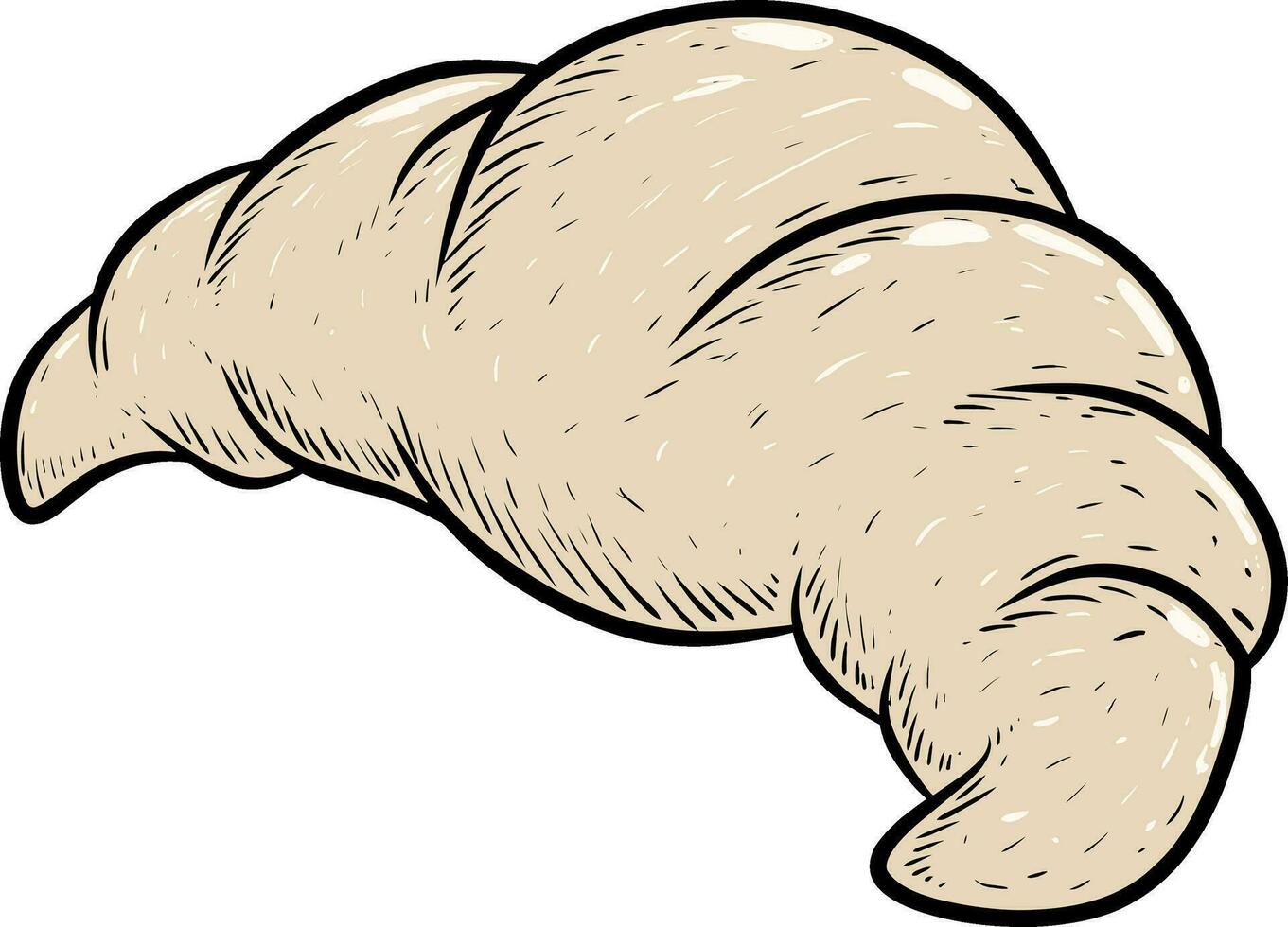 croissant isolated on white background vector