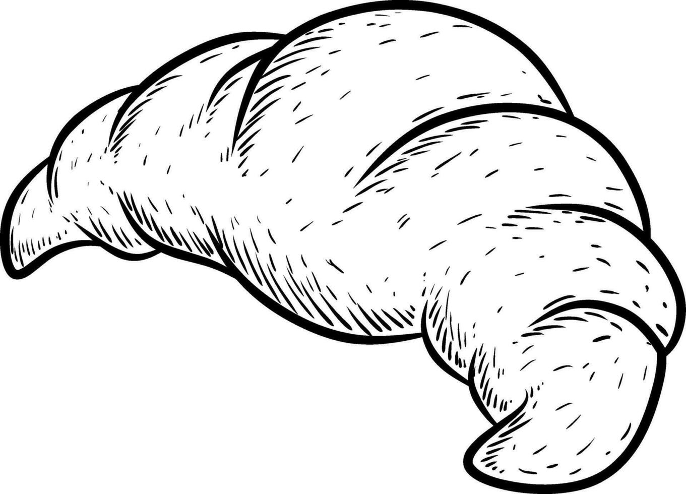croissant isolated on white background vector