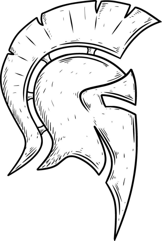 Spartan helmet greek vector