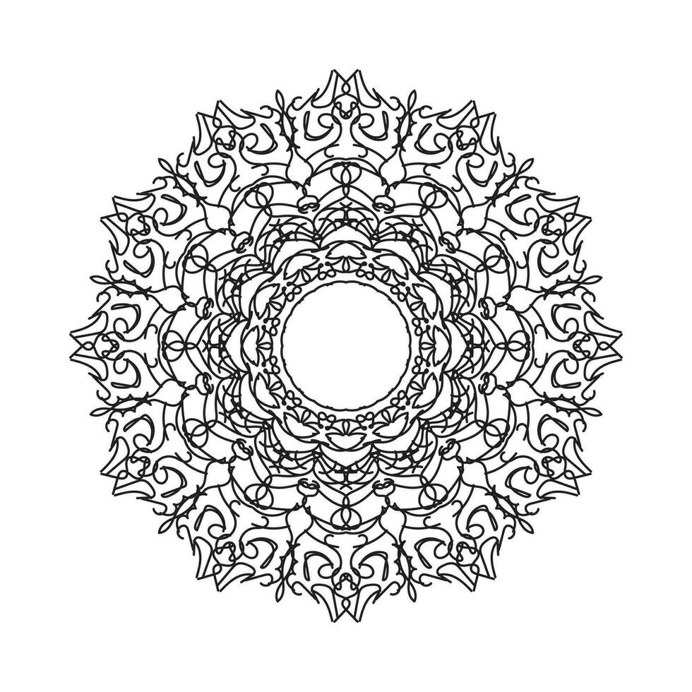 Hand drawn mandala. decoration in ethnic doodle ornament. vector