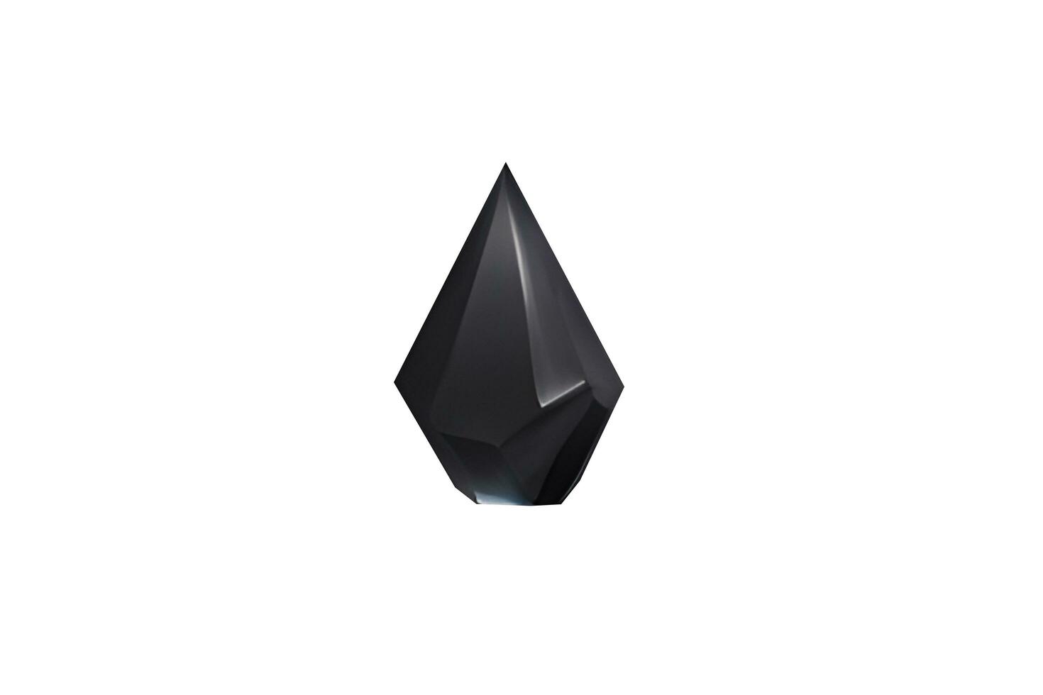 3D Black Diamond Gemstone photo