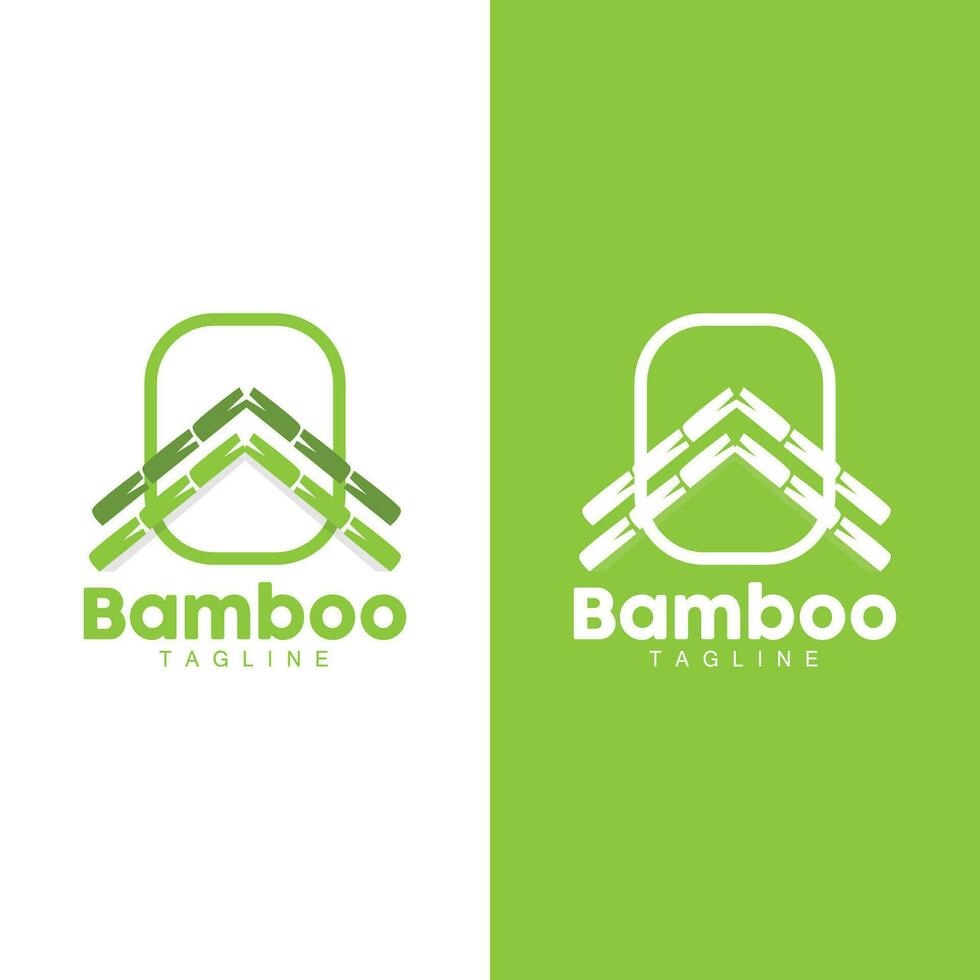 tropical bambú bosque logo, árbol maletero y hoja diseño, vector ilustración símbolo