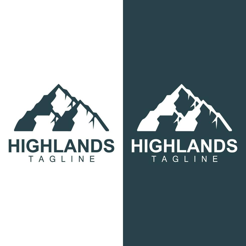 Mountain Logo Simple Illustration Silhouette Template Vector Design