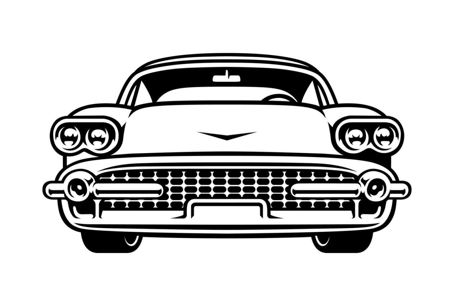 Vintage car illustration vector