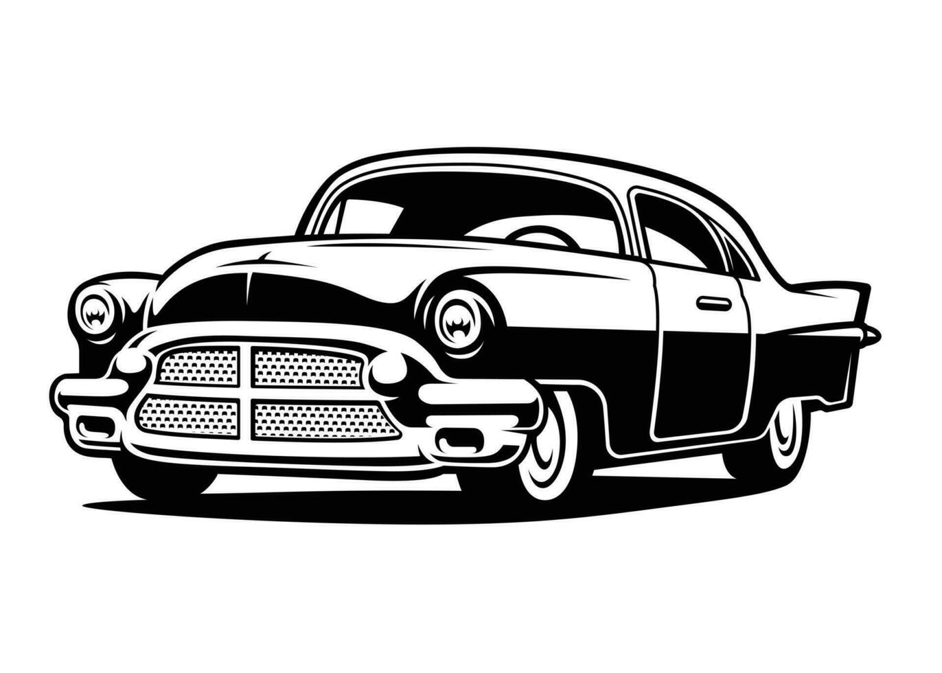 Vintage illustration car vector