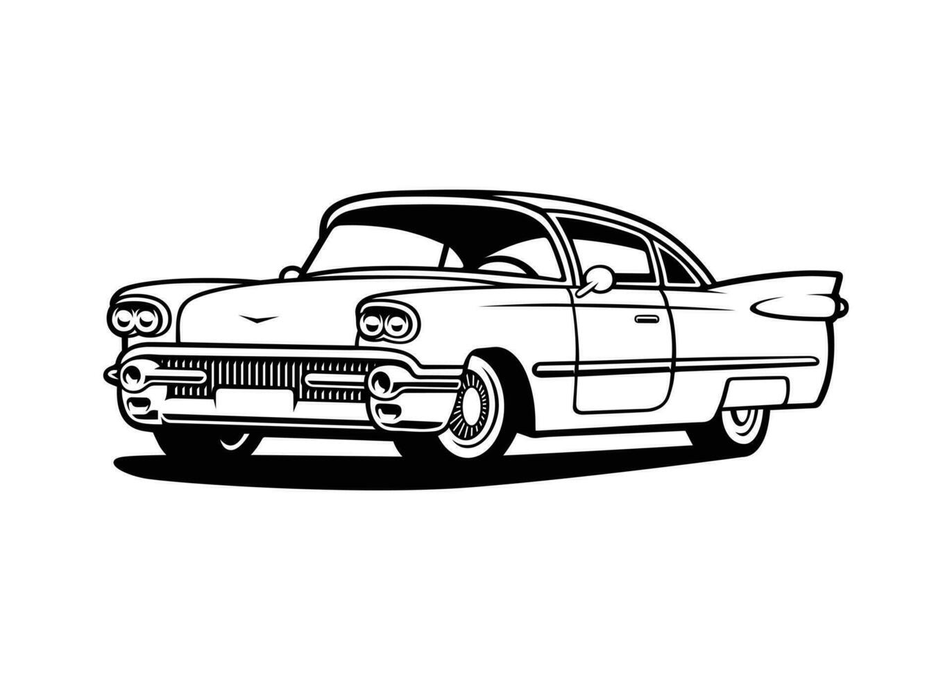 Ilustración de coches antiguos vector