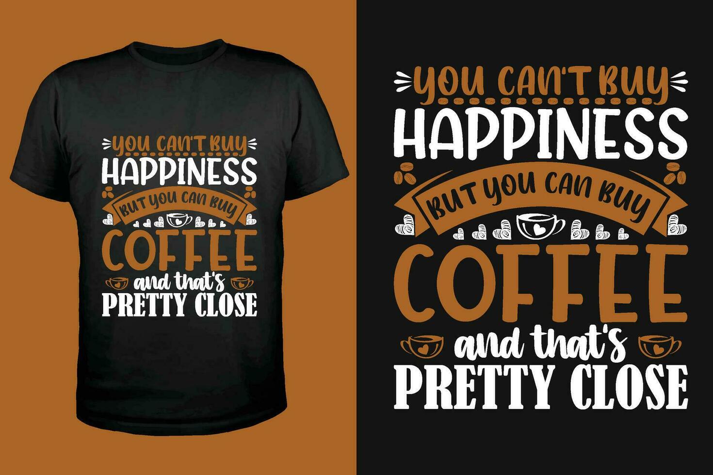 Unique Coffee t-shirt Design vector