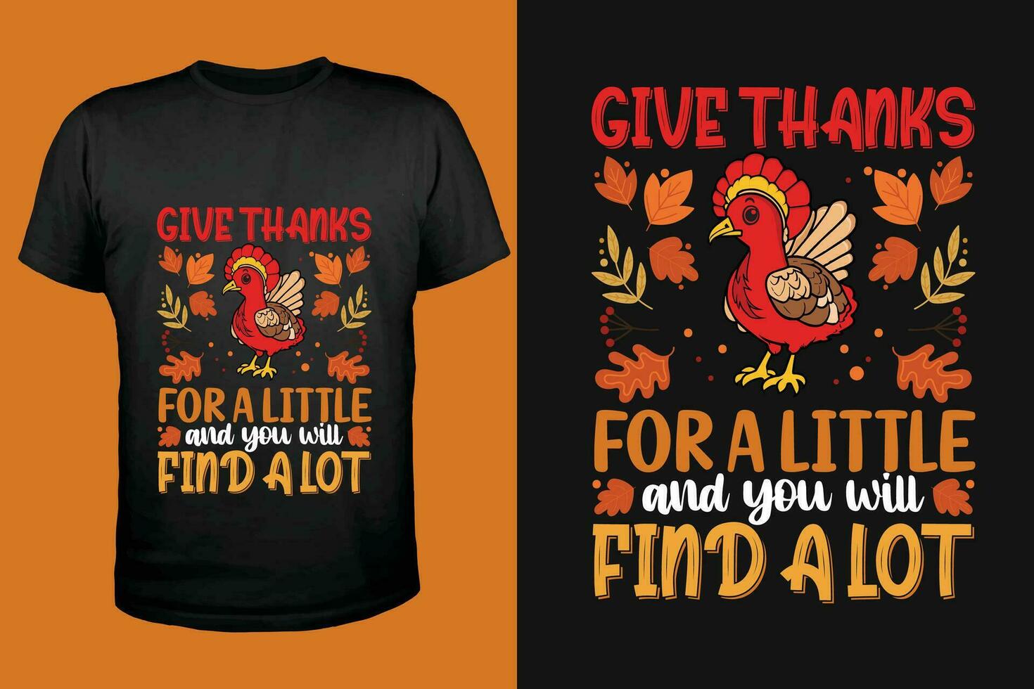 Trendy Thanksgiving T-Shirts for a Stylish Celebration vector