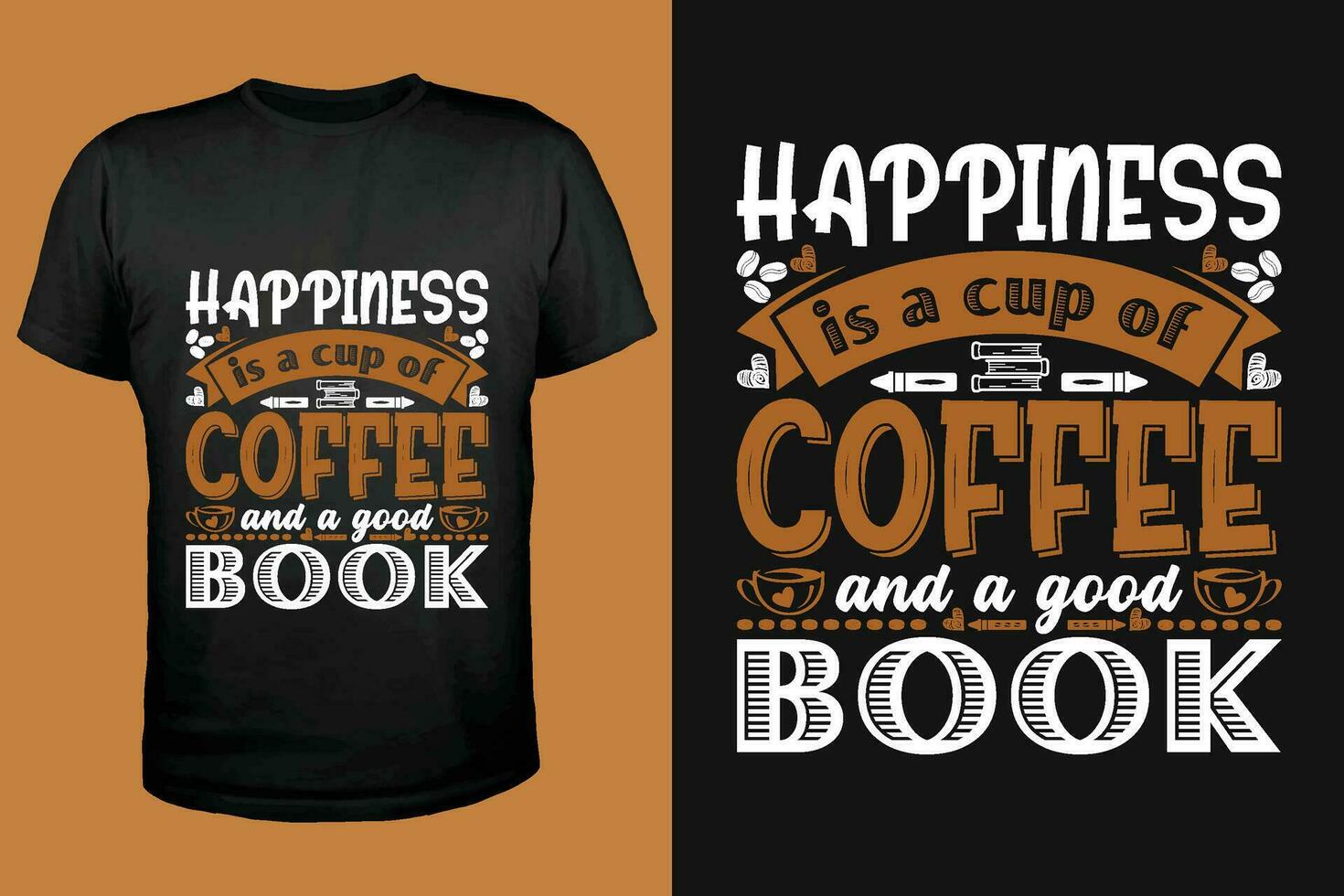 Hot Coffee t-shirt and Sticker Design for coffee lover vector