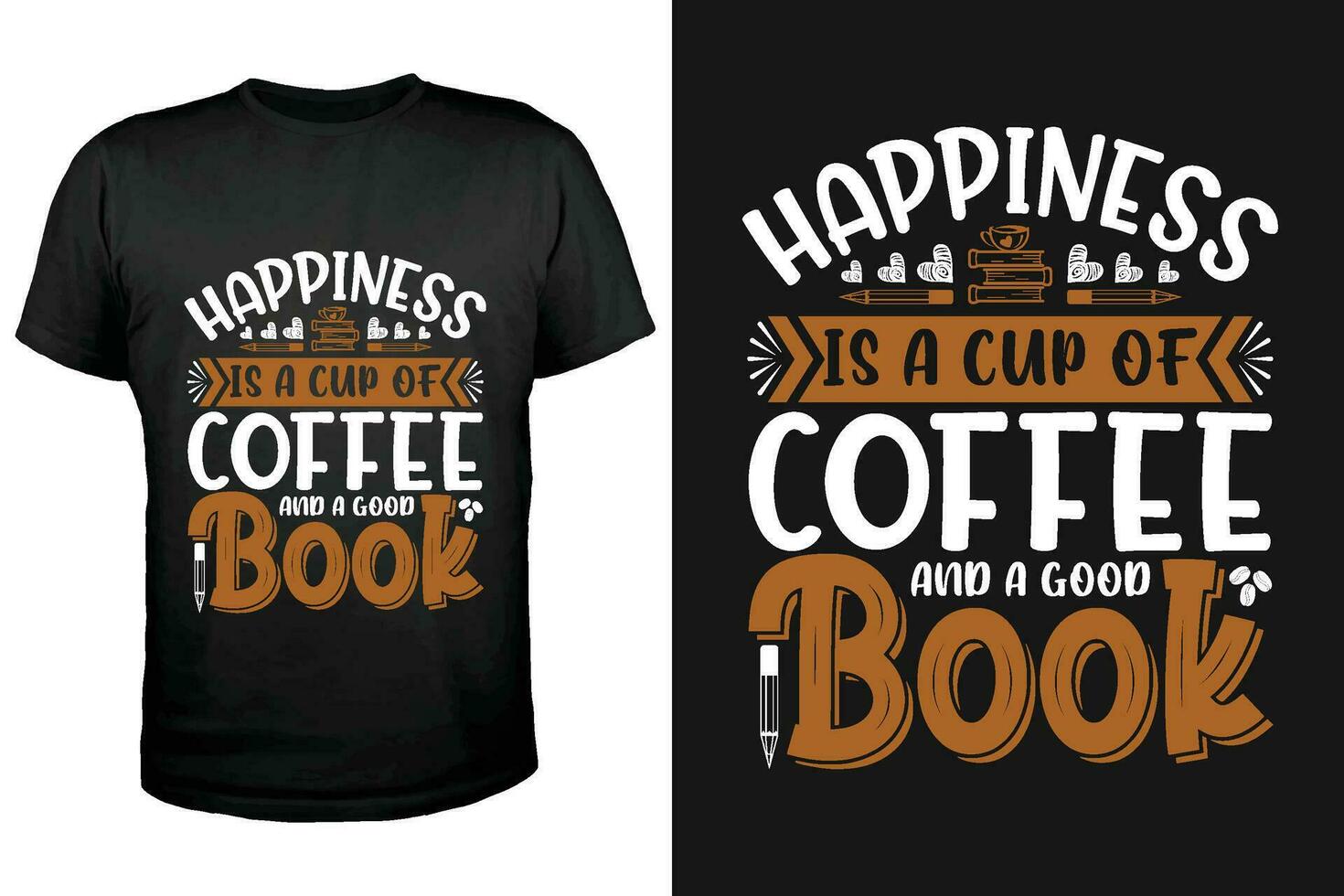 Trendy Coffee t-shirt and Sticker Design vector