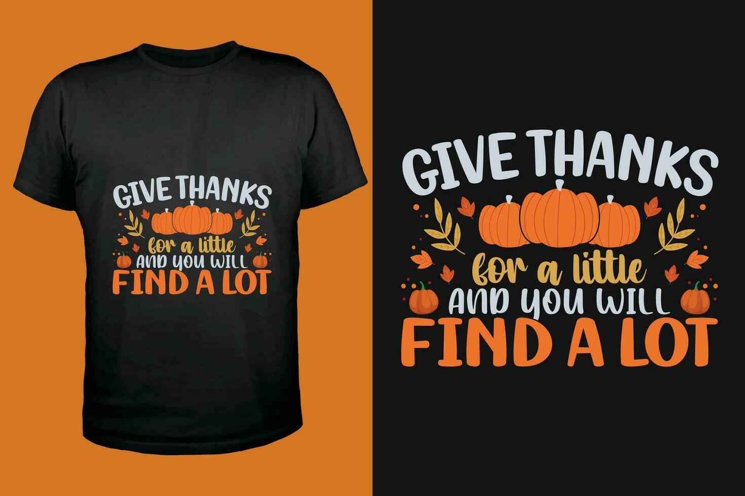 Thanksgiving T-Shirts for the Whole Family vector