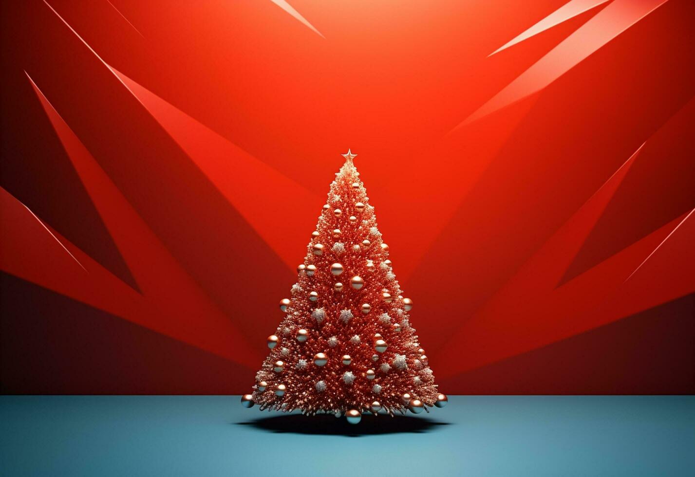 Ai generative Christmas background with negative space realistic image ultra hd high design very detailed photo