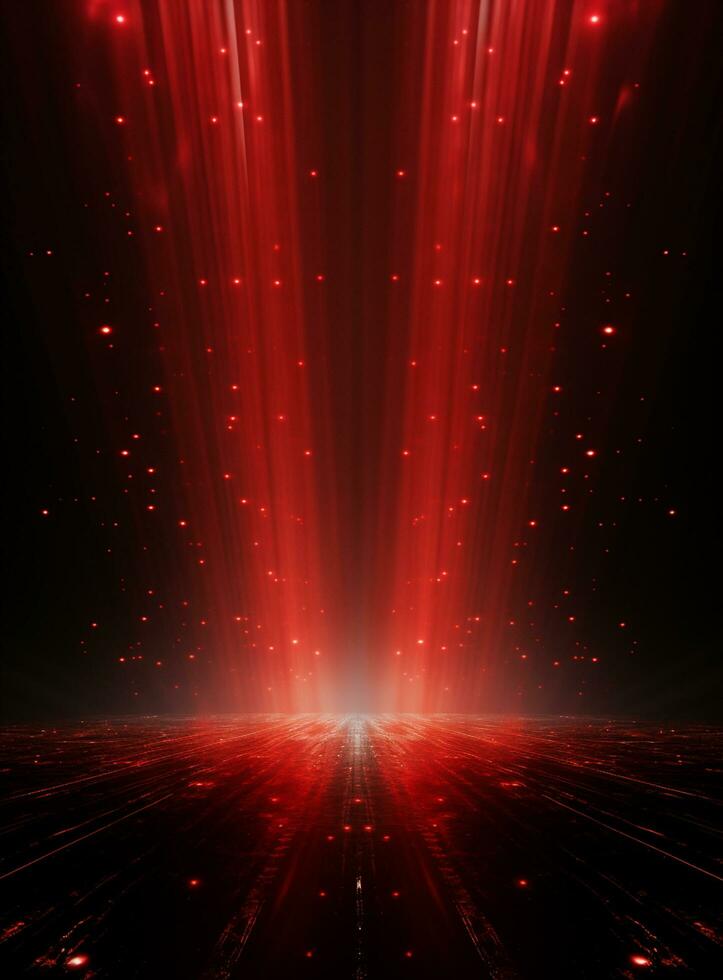 Ai generative Backdrop With Illumination Of Red Spotlights For Flyers realistic image ultra hd high design photo