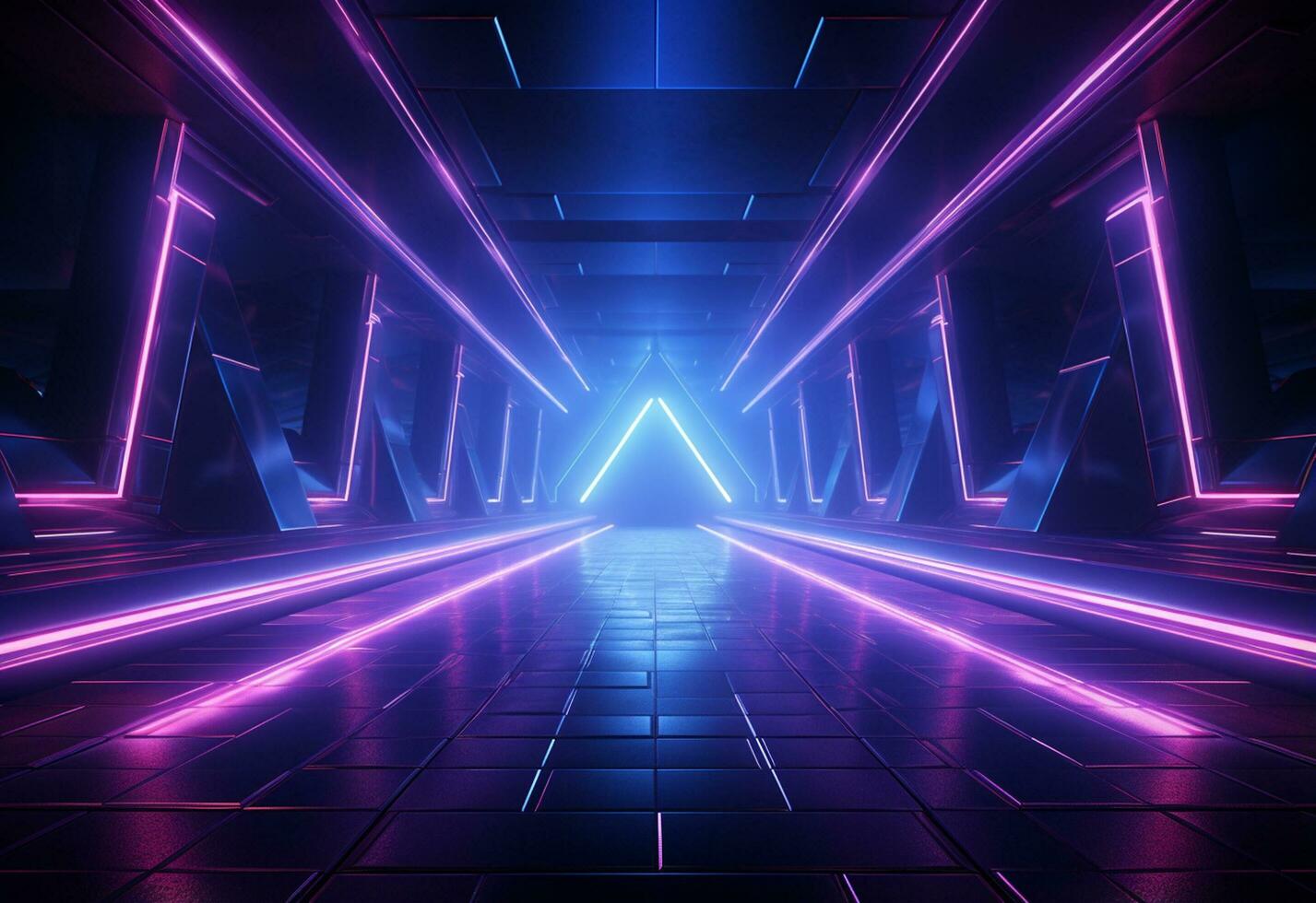 Ai Generative Neon illuminated futuristic backdrop realistic image, ultra hd, high design very detailed photo