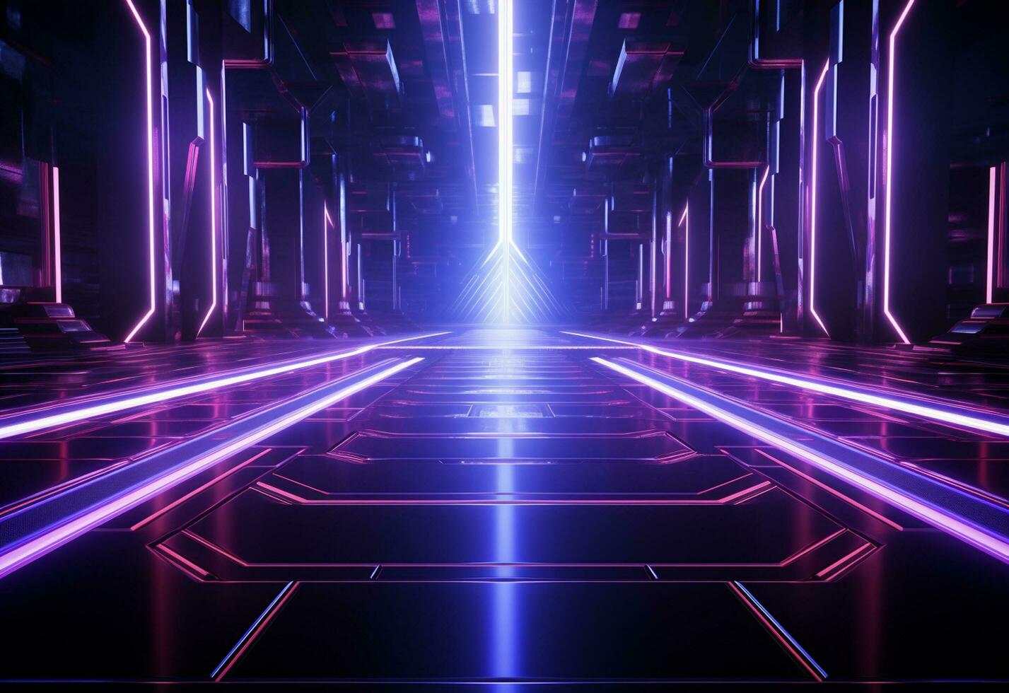 Ai Generative Neon illuminated futuristic backdrop realistic image, ultra hd, high design very detailed photo