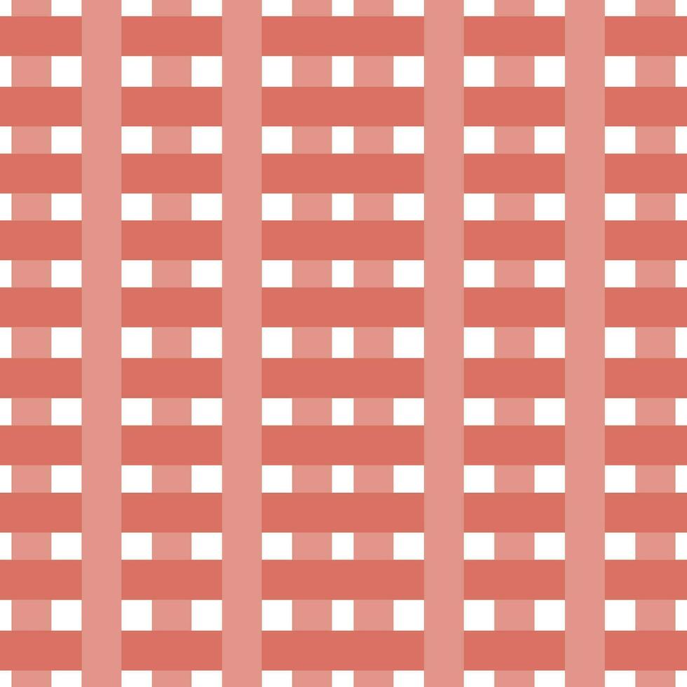 Grid cloth pattern, pink-orange vector
