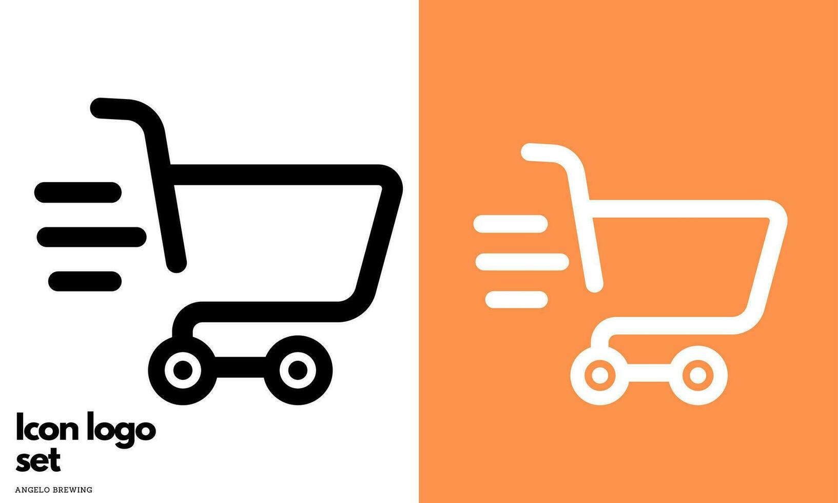 Trolley icons for shopping websites or landing page vector