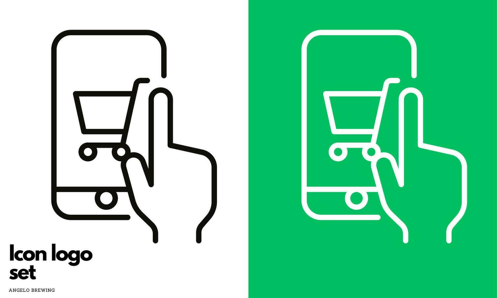 Trolley icons for shopping websites or landing page vector
