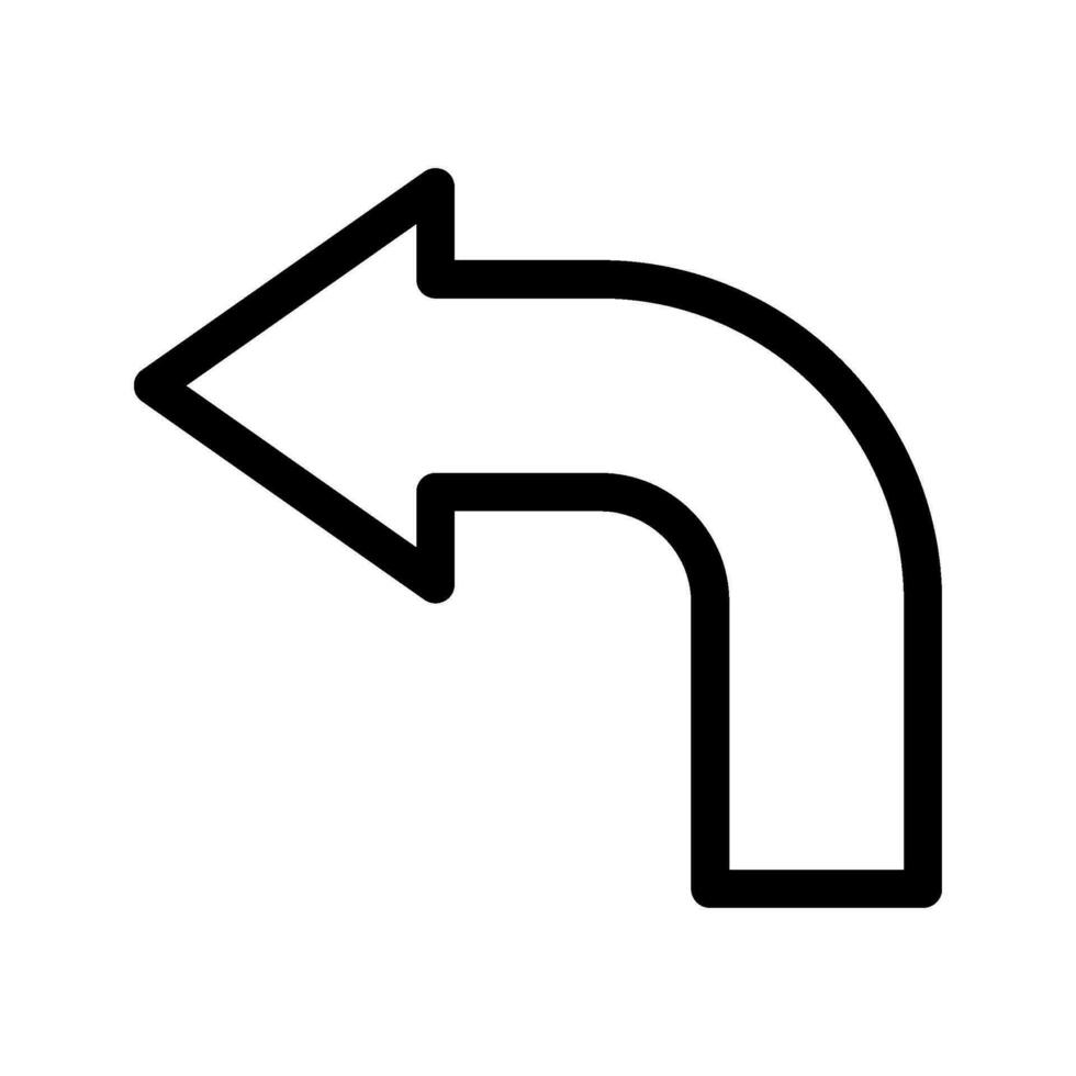 Turn Left Icon Vector Symbol Design Illustration