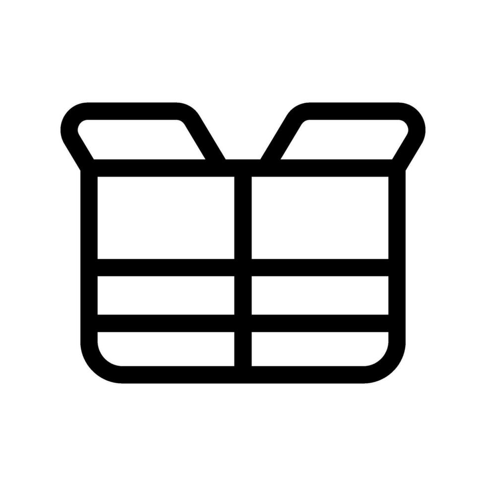 Open Box Icon Vector Symbol Design Illustration