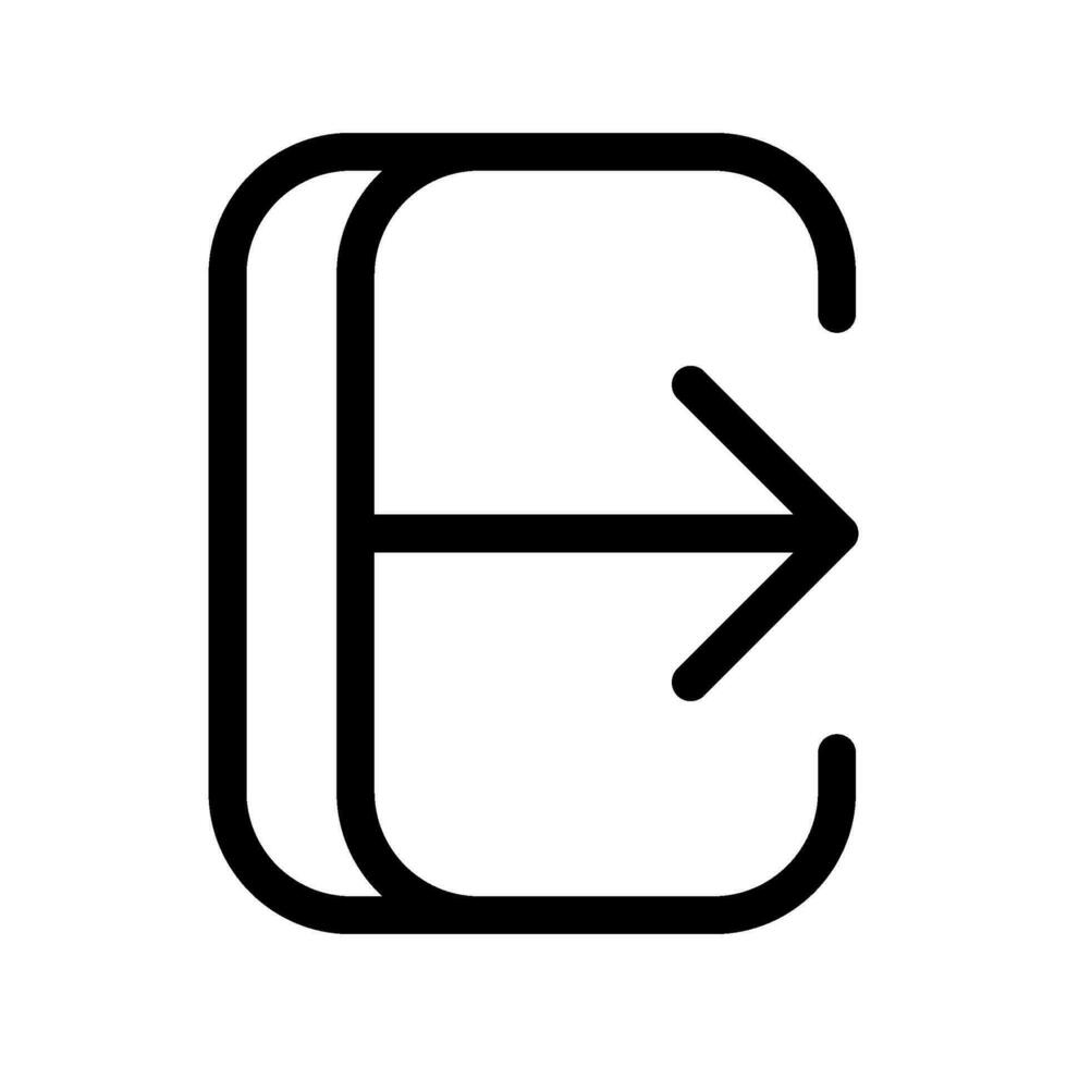 Logout Icon Vector Symbol Design Illustration