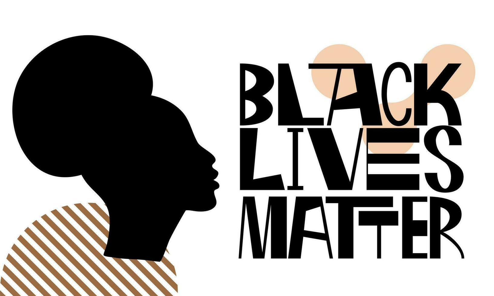 Black lives matter banner for protest, rally or awareness campaign against racial discrimination of dark skin color. vector