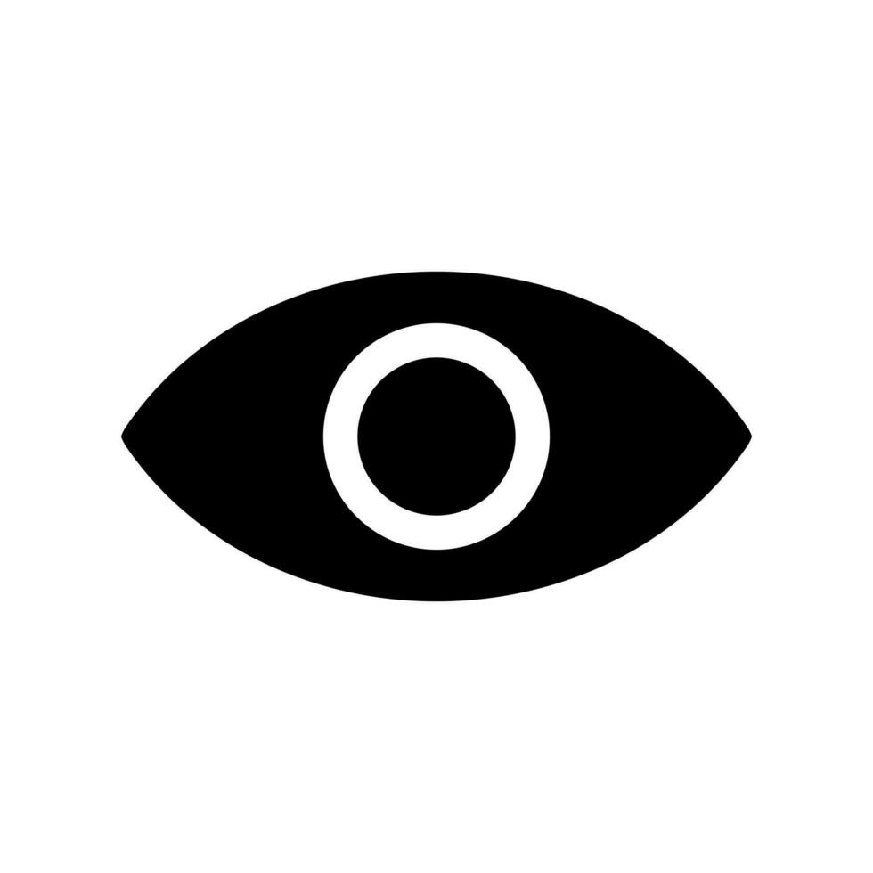 Eye icon vector isolated on white background. View, viewer sign symbol