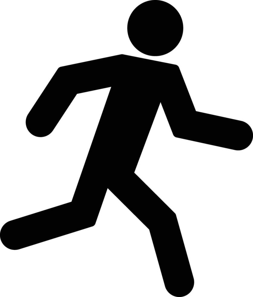 Running man icon isolated on white background . Runner icon . Vector illustration