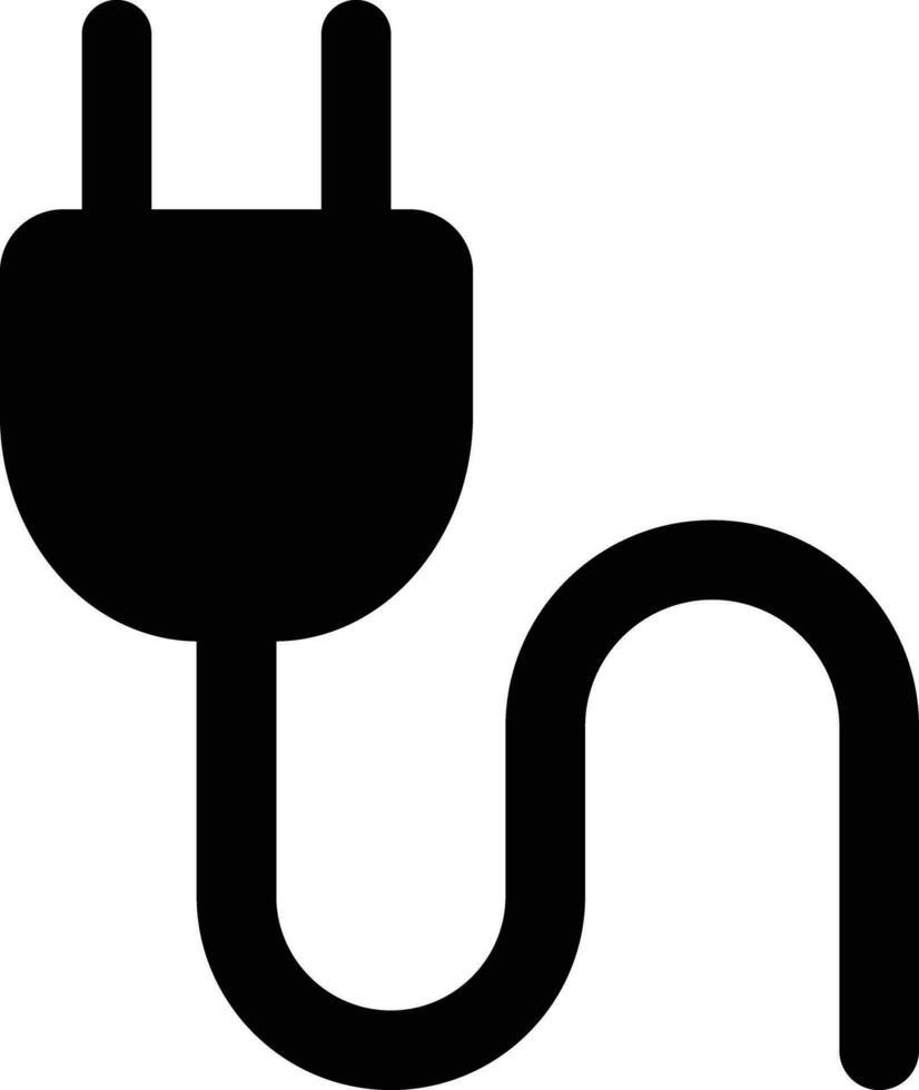 Electric plug with a cable icon . Plugs icon . Vector illustration