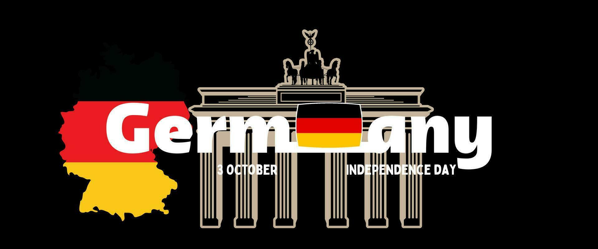 Germany national day banner for independence day anniversary. Flag of Germany and modern geometric retro abstract design. vector