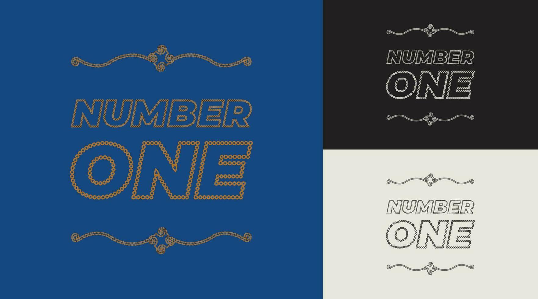 Number 1 logo camouflaged in the word one vector