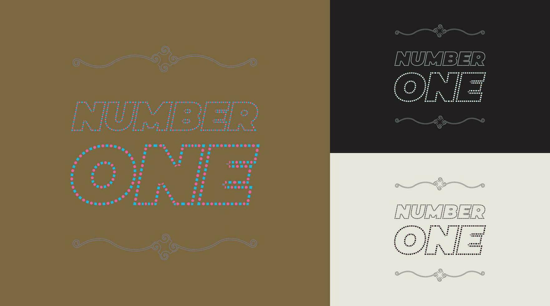 Number 1 logo camouflaged in the word one vector