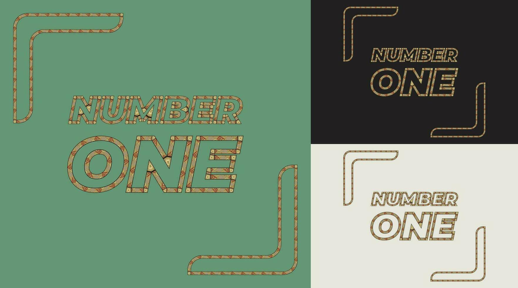 Number 1 logo camouflaged in the word one vector