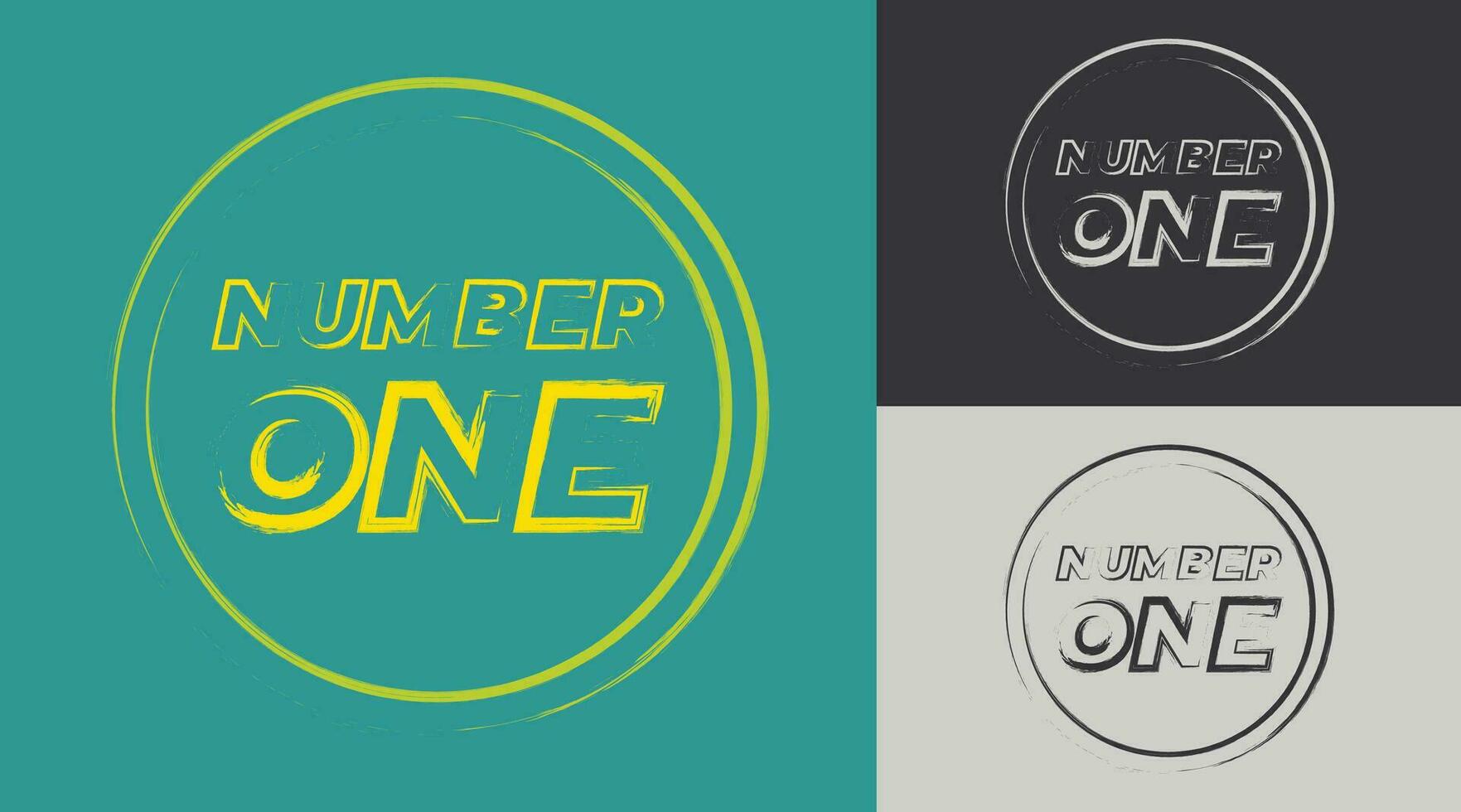 Number 1 logo camouflaged in the word one vector