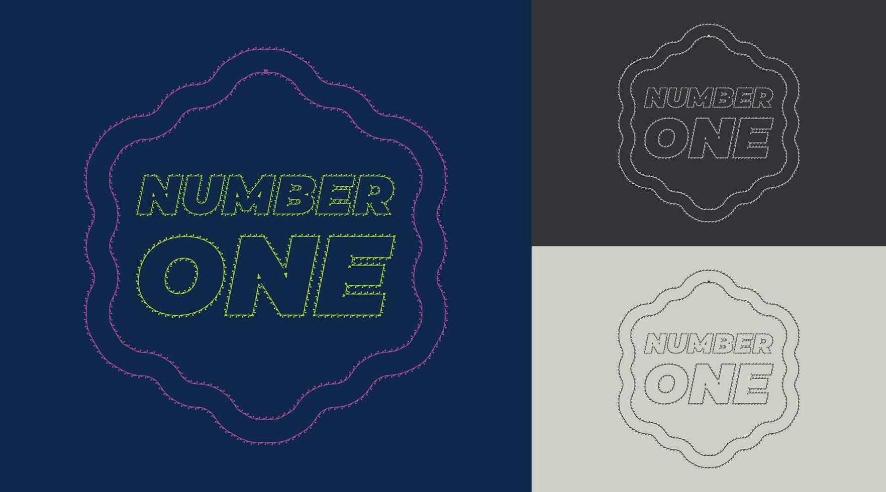 Number 1 logo camouflaged in the word one vector