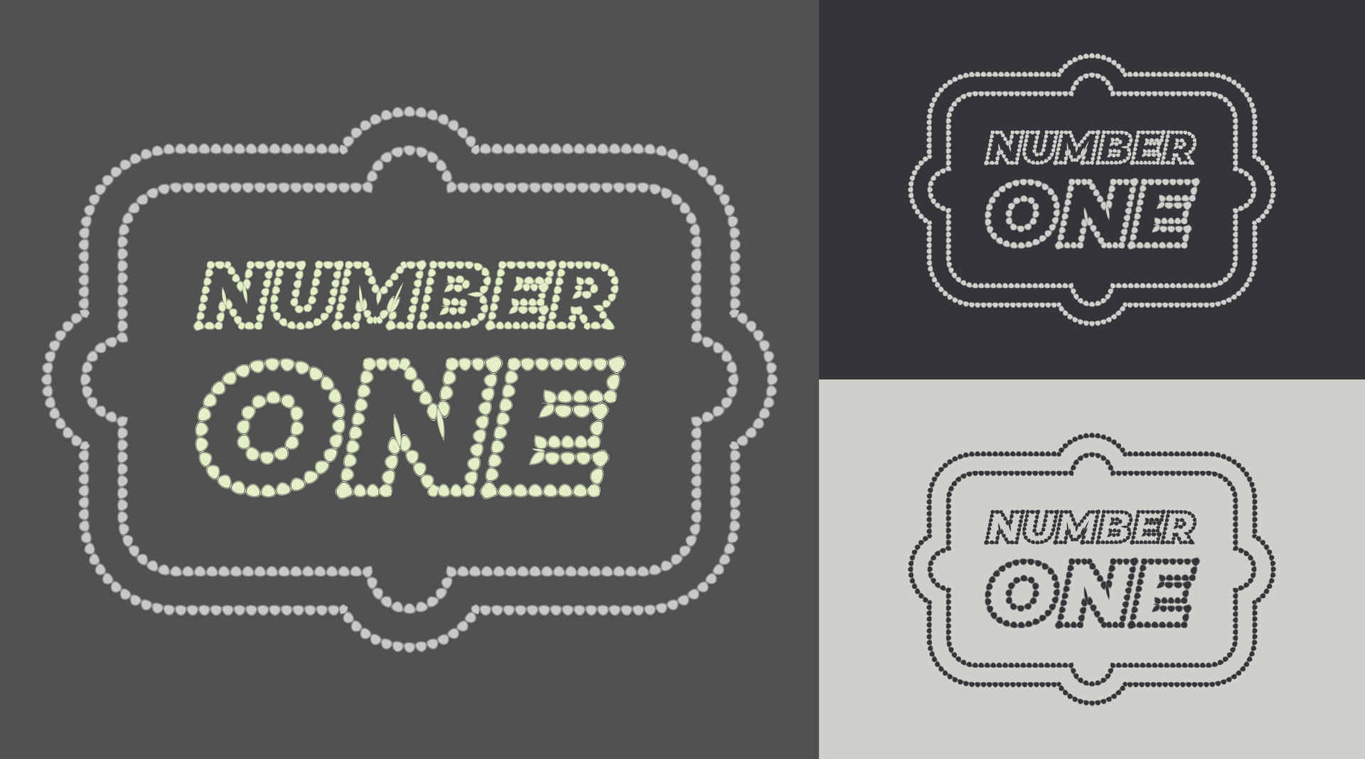Number 1 logo camouflaged in the word one 29334384 Vector Art at Vecteezy