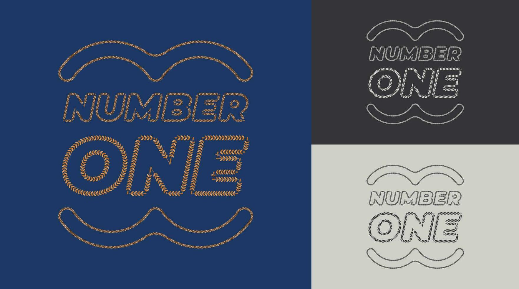 Number 1 logo camouflaged in the word one vector