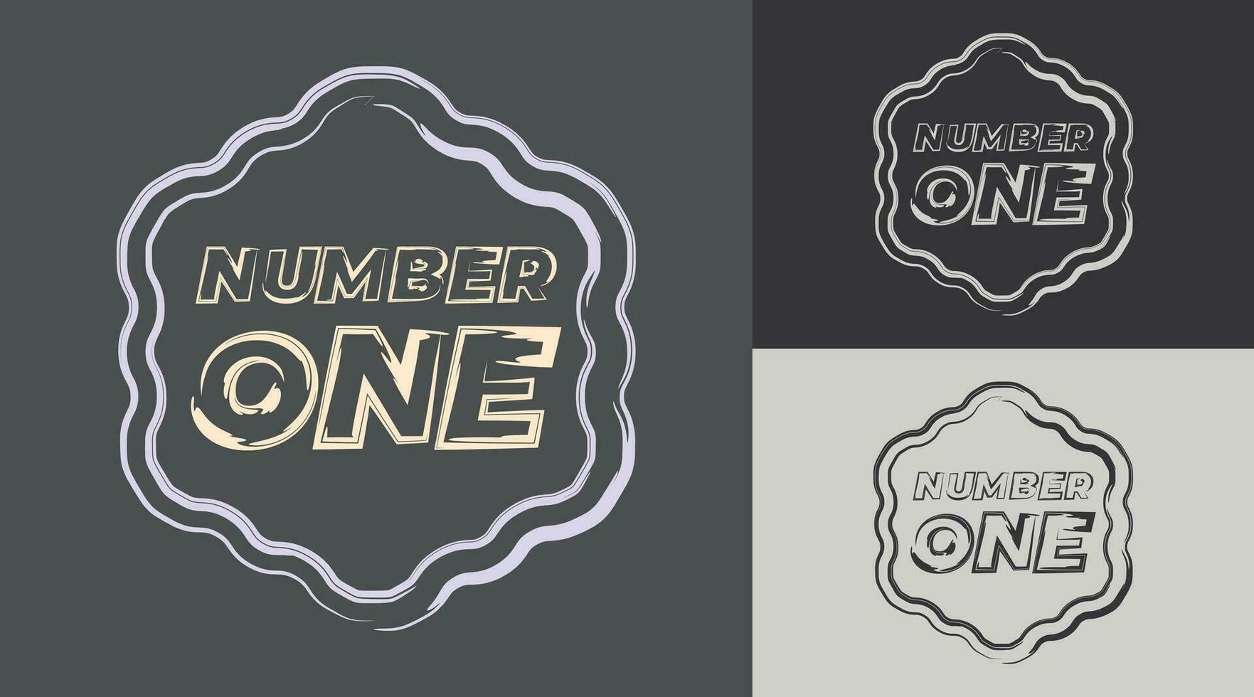 Number 1 logo camouflaged in the word one vector