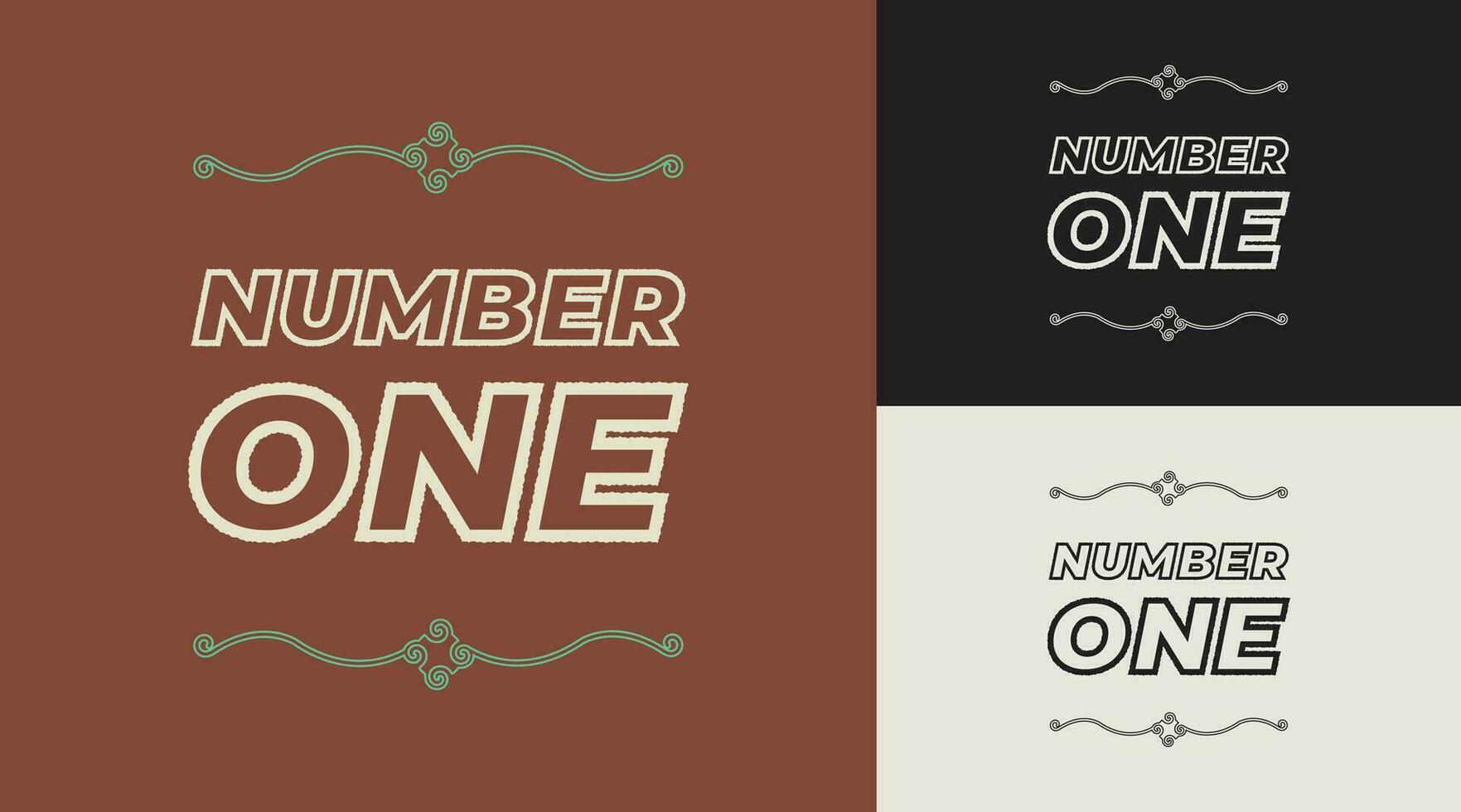 Number 1 logo camouflaged in the word one vector