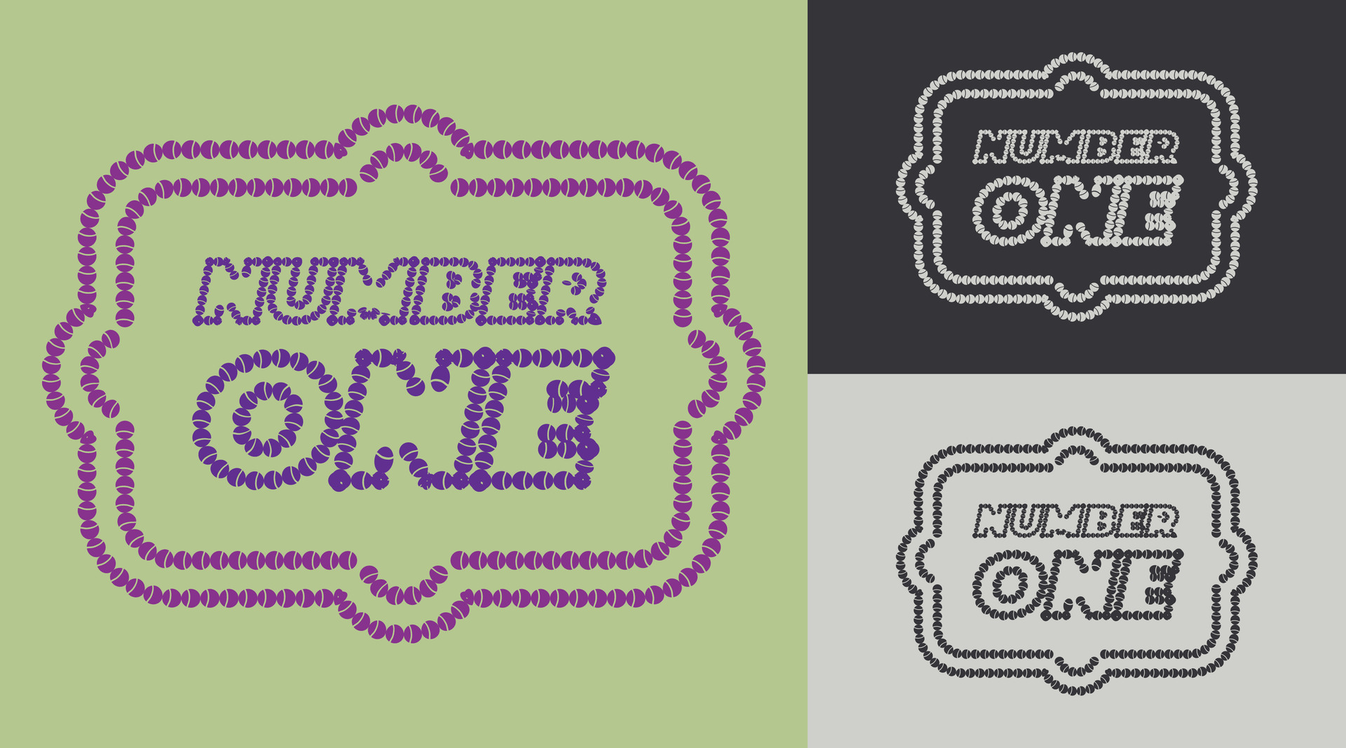 Number 1 logo camouflaged in the word one 29334401 Vector Art at Vecteezy