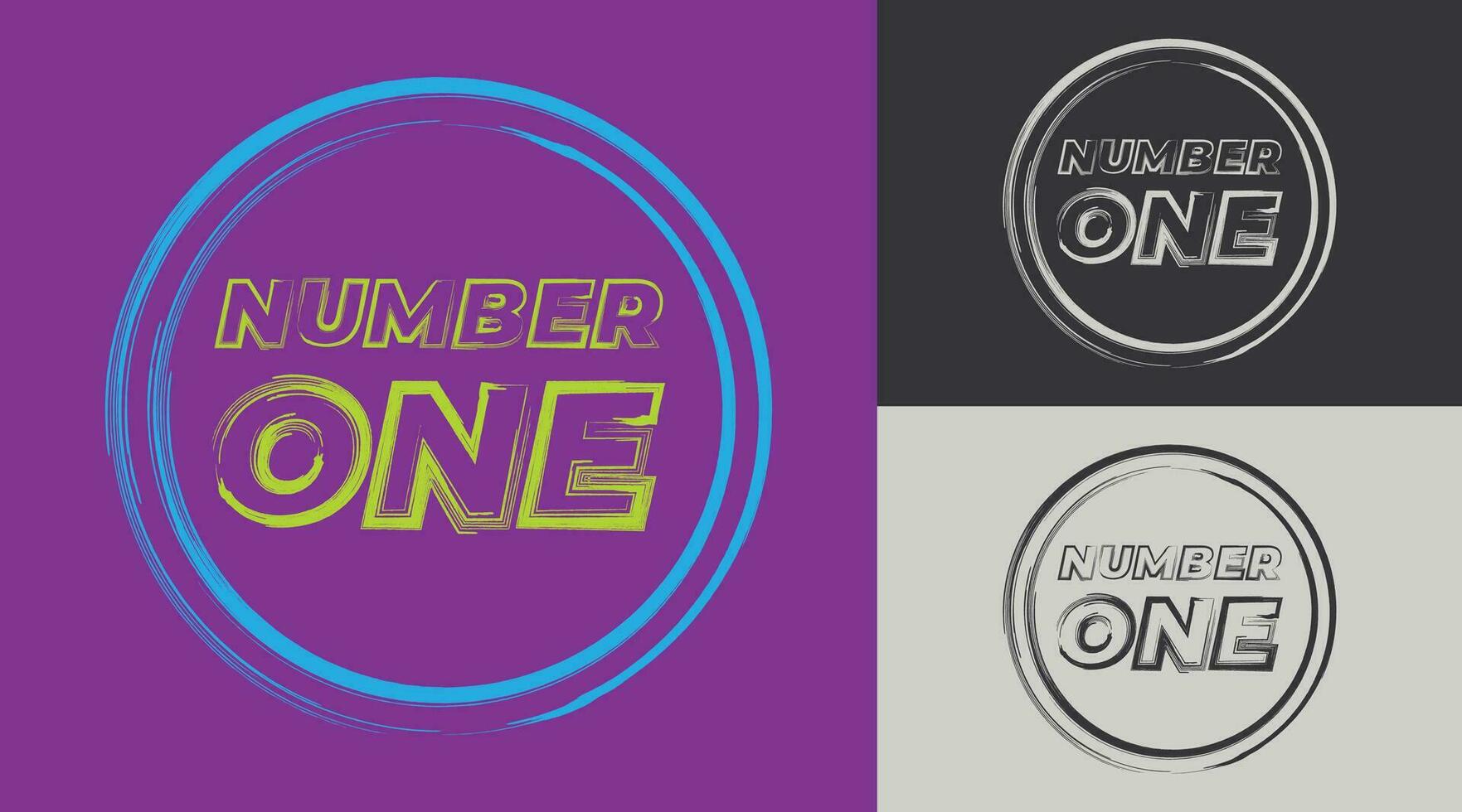 Number 1 logo camouflaged in the word one vector