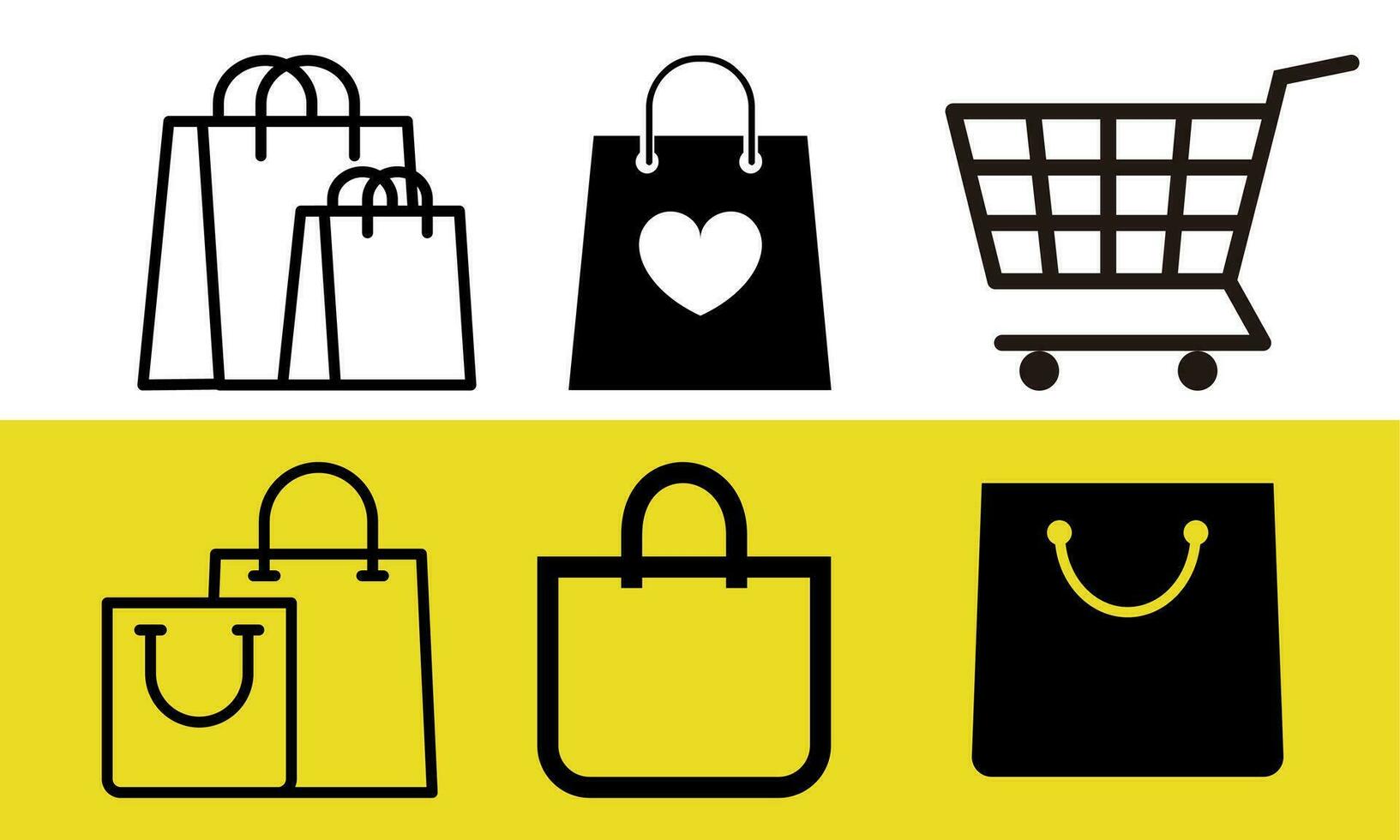 Trolley icons for shopping websites or landing page vector