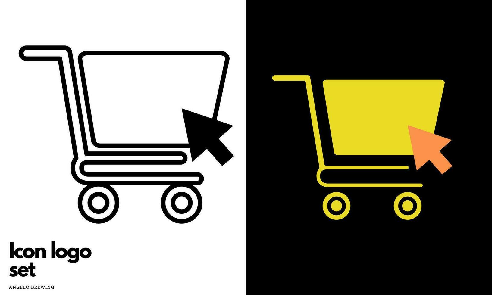 Trolley icons for shopping websites or landing page vector