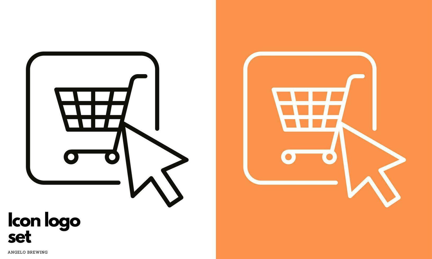 Trolley icons for shopping websites or landing page vector