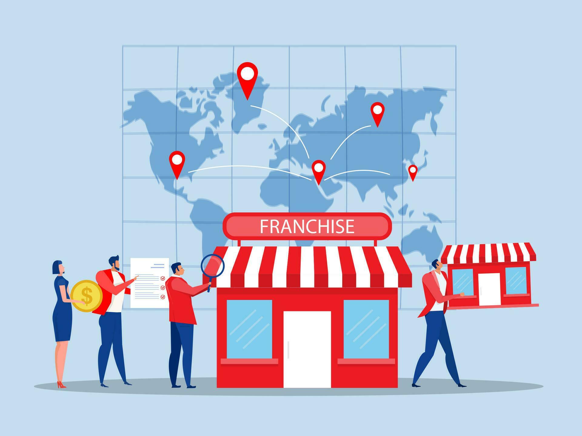 Franchise business concept Shop Real estate business promotional, sme ...
