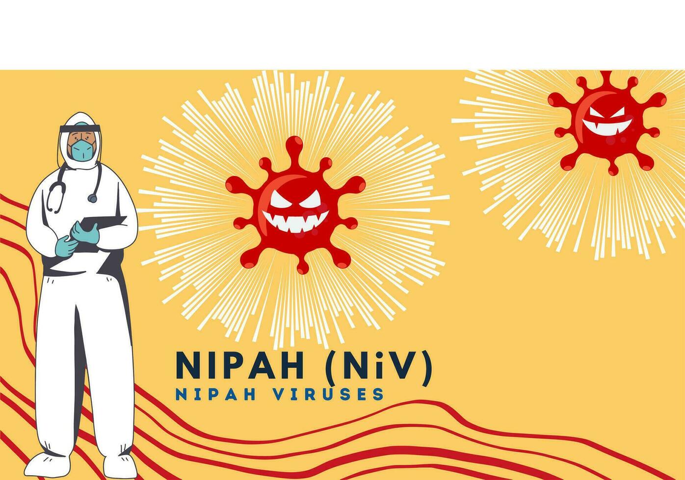 nipah virus infection is a newly emerging zoonosis that causes severe disease in both animals and humans. Vector illustration