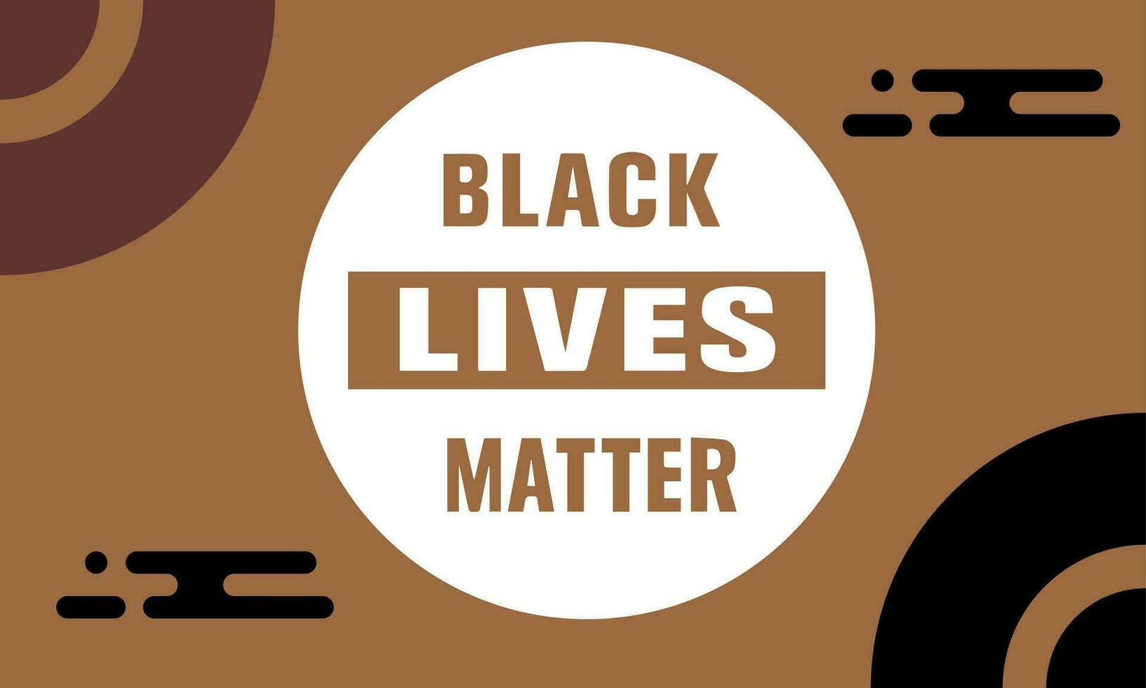 Black lives matter banner for protest, rally or awareness campaign against racial discrimination of dark skin color. vector
