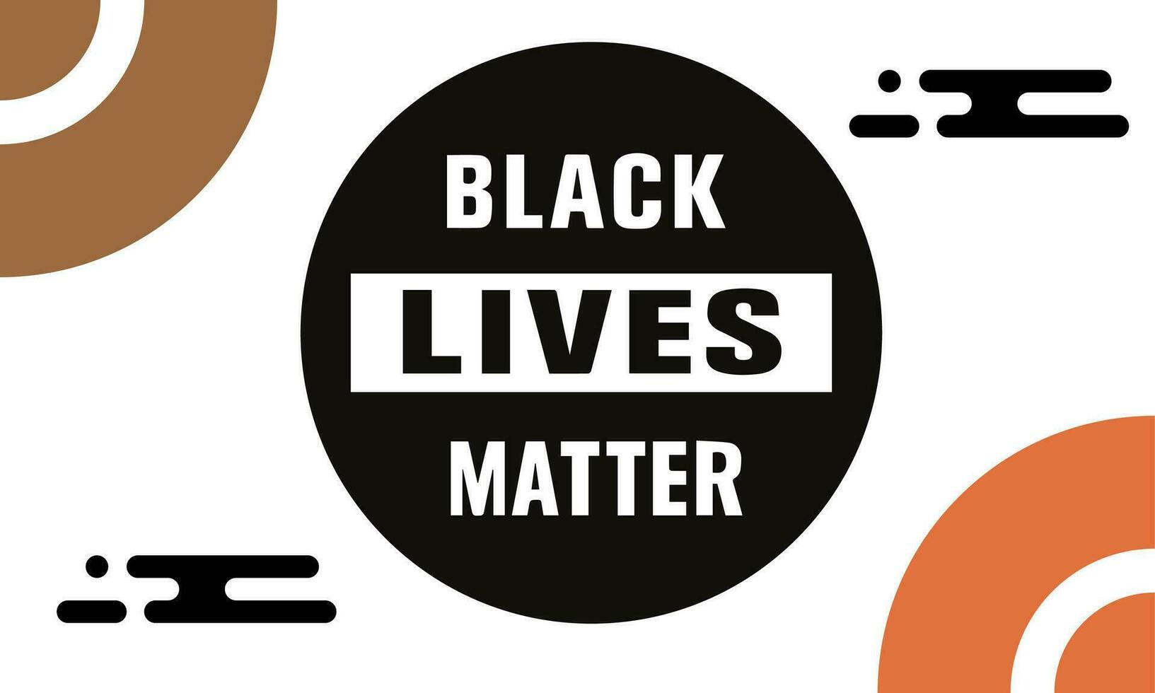 Black lives matter banner for protest, rally or awareness campaign against racial discrimination of dark skin color. vector
