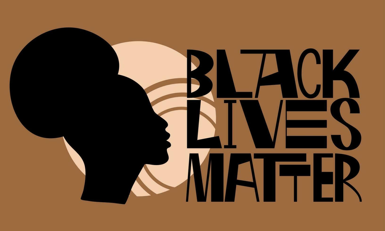 Black lives matter banner for protest, rally or awareness campaign against racial discrimination of dark skin color. vector